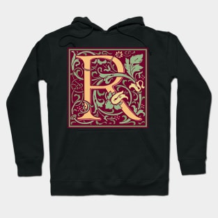 William Morris Vintage Letter R Hoodie